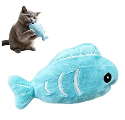 猫用　魚型噛むおもちゃ